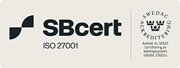 Logotyp för ISO 27001 certifiering